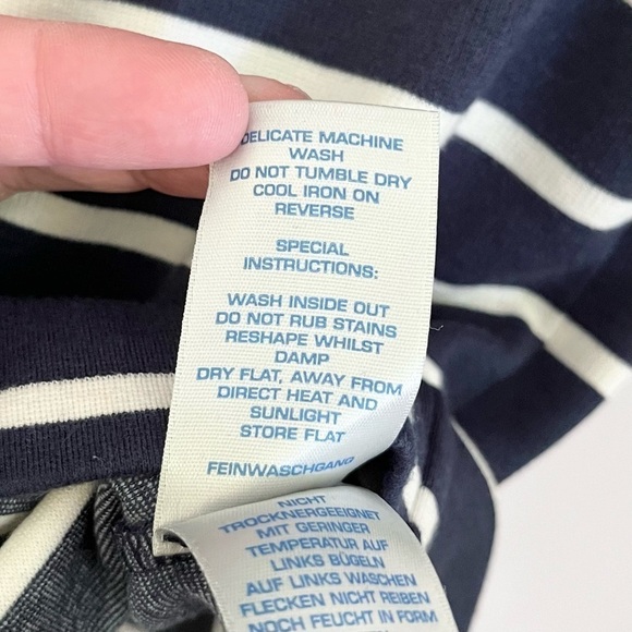 Boden Women’s Striped 3/4 Sleeve Midi Dress Blue White Size‎ 10 - Picture 9 of 9